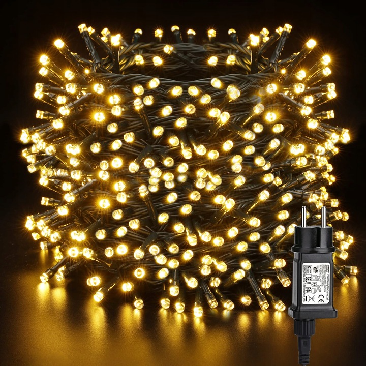 Коледна инсталация комплект 80м 800 LED, IP44, топло бяло, 8 режима на осветление