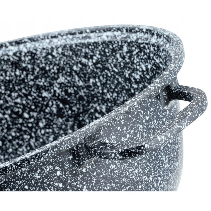 Márványos edény 8L, 38cm, kerámia, tapadásmentes, főzéshez, fedővel