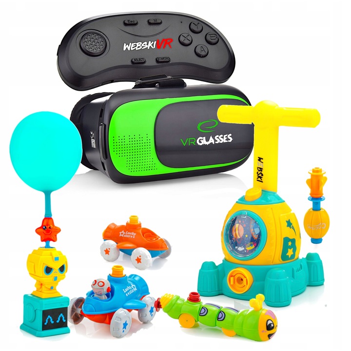 Ochelari VR Webski cu gamepad wireless, set de accesorii pentru distractie 3D