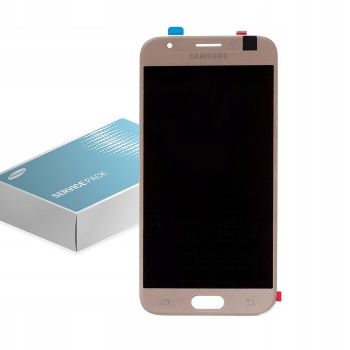 Дисплей LCD Samsung J3 2017 J330, тъчскрийн, златен, пълен комплект
