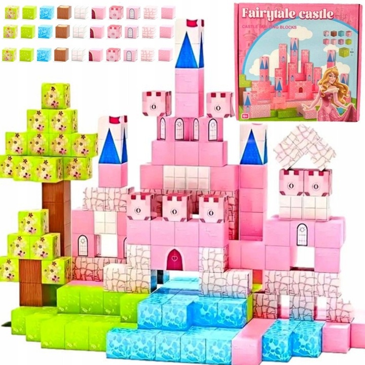 Комплект за изграждане Martius, 213 магнитни кубчета, многоцветен