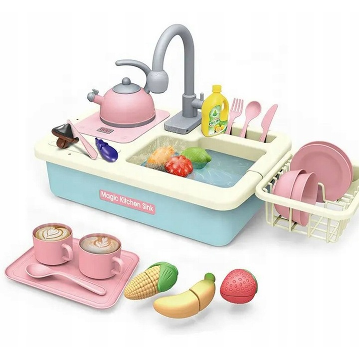 Woopie 2 az 1-ben vízi játék, kék, főzési kiegészítőkkel, 3 év+