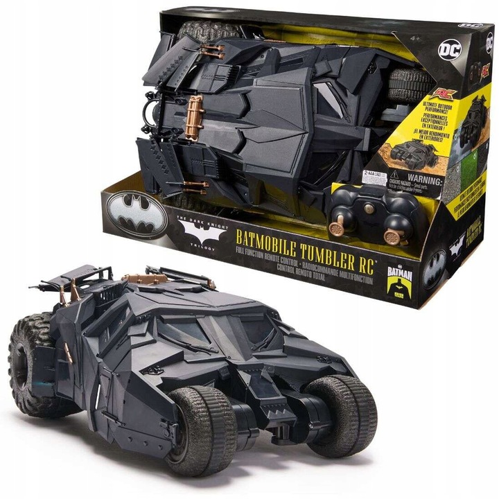Masinuta zdalnie sterowana Tumbler RC Batman 1:15, 30x20x10cm, negru