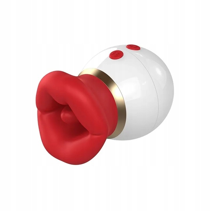 Erotikus maszturbátor rezgéssel és szívóhatással, 10 rezgésmód, 3 szívási szint, piros, 150x70x68mm