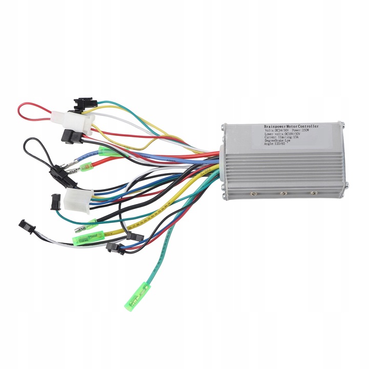 Безчетков контролер 24V 250W за електрически велосипеди и скутери, размери 8.8x5.2x3cm, тегло 200g