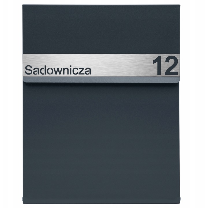 Cutie postala personalizata M-TEC SLIM antracit, 30,5x23,5x6,5cm, set montaj inclus