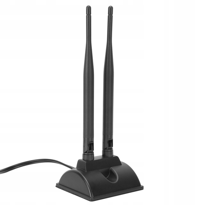 WiFi антена 2.4GHz 5GHz всепосочна 6dBi, 21.5см, с удължител 2м