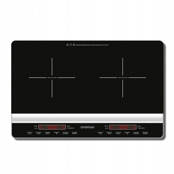 Plita cu inductie G3Ferrari Dinamiko Duo, dubla, 3100W, 60-240°C, 12-26cm, design super-slim