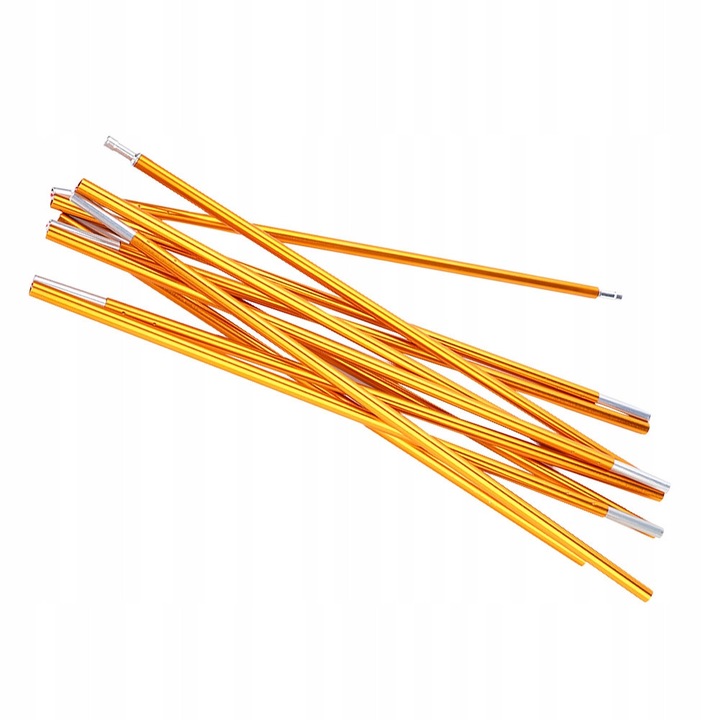 Set 2 stalpi cort pentru corturi, aluminiu, 11 sectiuni, 360cm, auriu