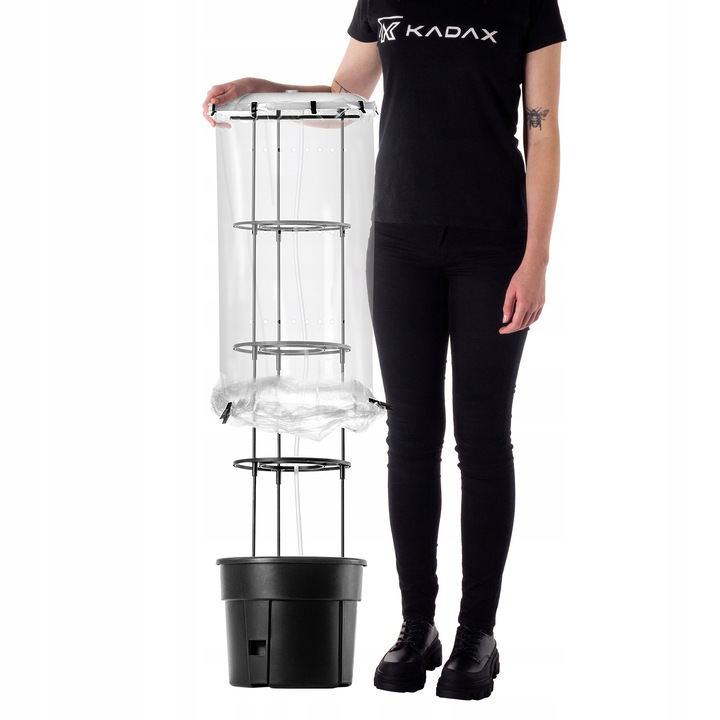 Set de cultivare rosii, Kadax, 12L, antracit, cu parasol protector