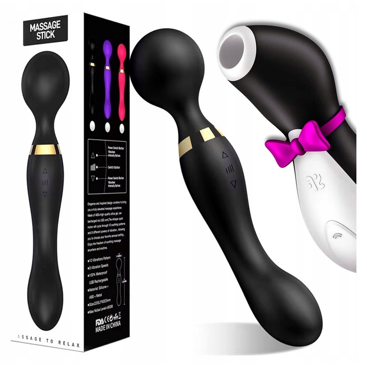 Vibrátor 2in1 ORGAZMUSADAGOLÓ, csikló stimuláció és penetráció