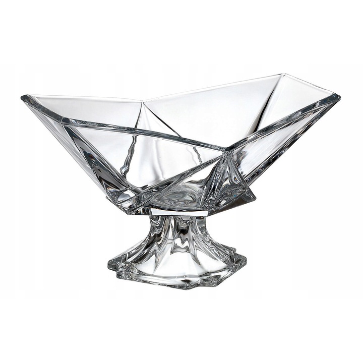 Boluri Bohemia, Salaterka Origami, 33,5cm, cristal transparent