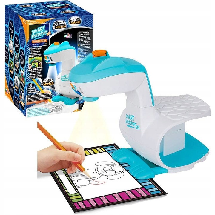 Smart Sketcher 2.0 tervezőkészlet, kék, 23,5x20,3x28cm, 5 éves gyermekeknek