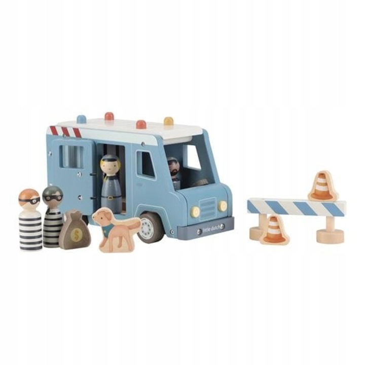 Masinuta, Little Dutch, masina de politie cu figurine, multicolor, set
