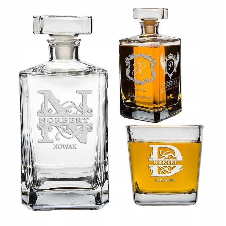 Carafa cu 6 pahare, Decortrend, set 1x0,75l + 6x300ml, sticla