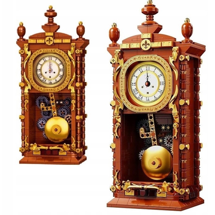 K&M комплект за конструиране, модел винтидж часовник с махало, 751 елемента, 29,3x12,8x10,6см, декоративен