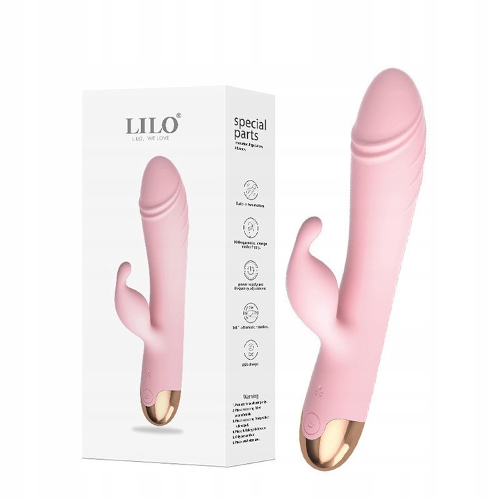 Szilikon forgó vibrátor, Night Fantasy, rózsaszín, 10 rezgésmód, 38x200mm