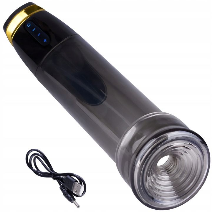 Електрическа помпа за пенис Ero-Bull, 5 нива на засмукване, 31x7,3см, с предпазни клапани, USB захранване