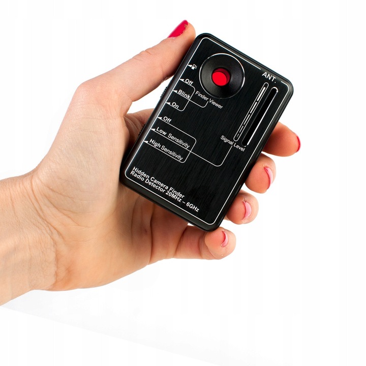 Detector de camere si microfoane RD-30, 20 MHz - 6 GHz, 80x55x16mm, set cu baterii AAA