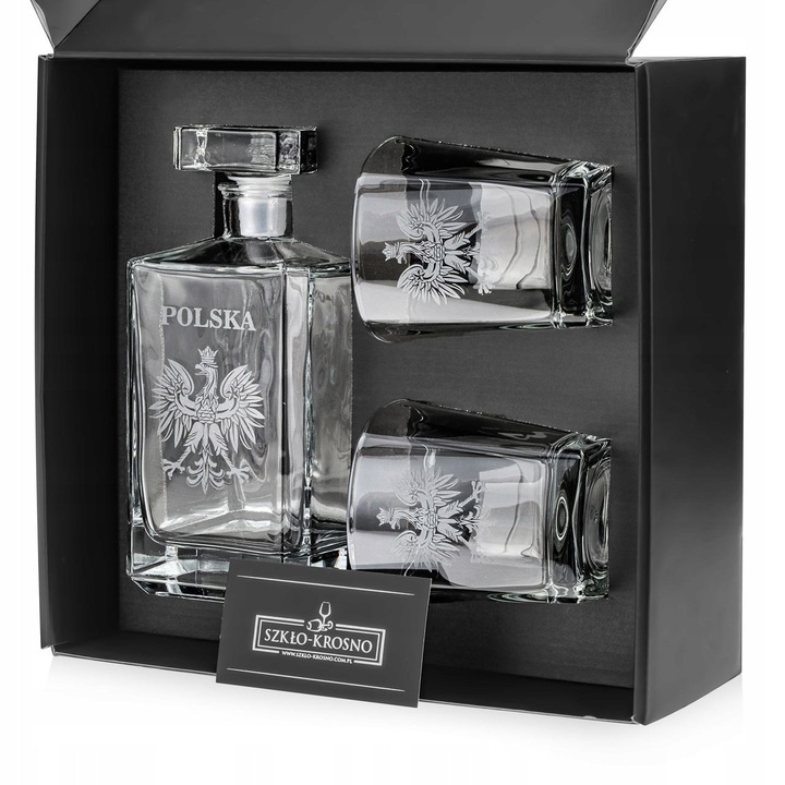 Set carafa, 2 pahare, fara culoare, 700ml, 300ml, in ambalaj cadou