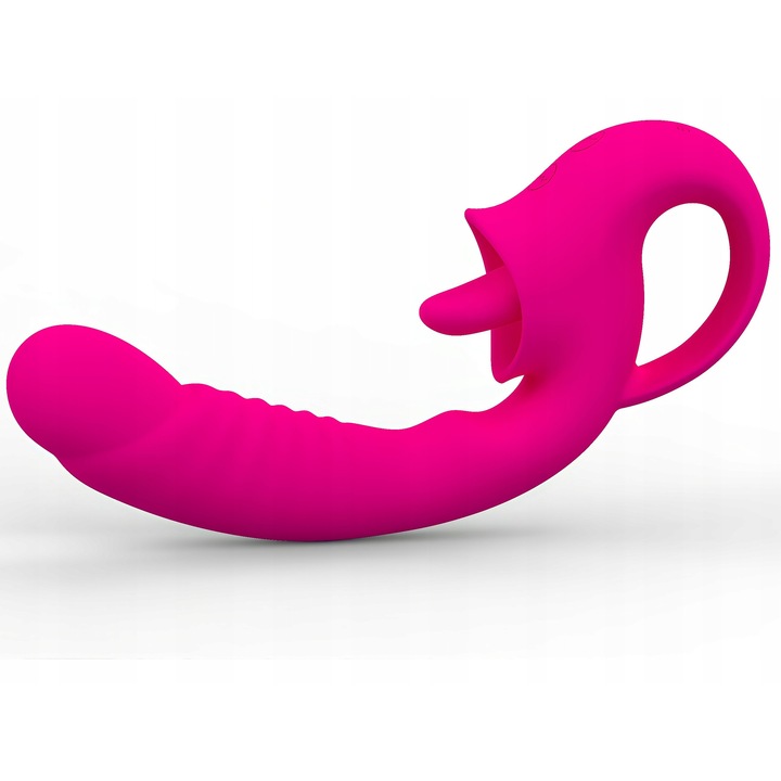 Lelex multifunkcionális vibrátor, rózsaszín, 19x3,5 cm, 10 rezgésmóddal és 10 pulzáló programmal, vízálló