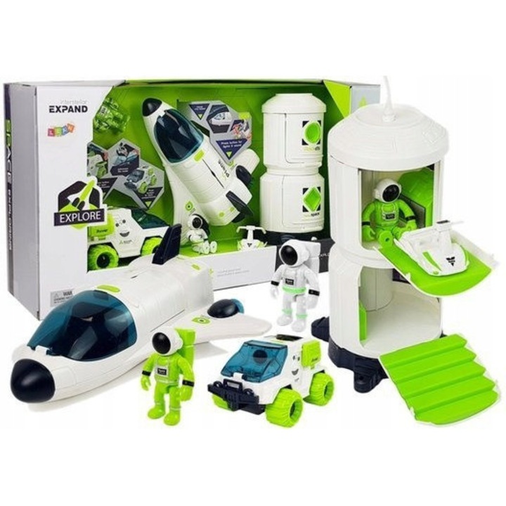 Комплект интерактивни детски играчки, LEAN Toys, ракета, звуци и светлини, 57x29,5x14см