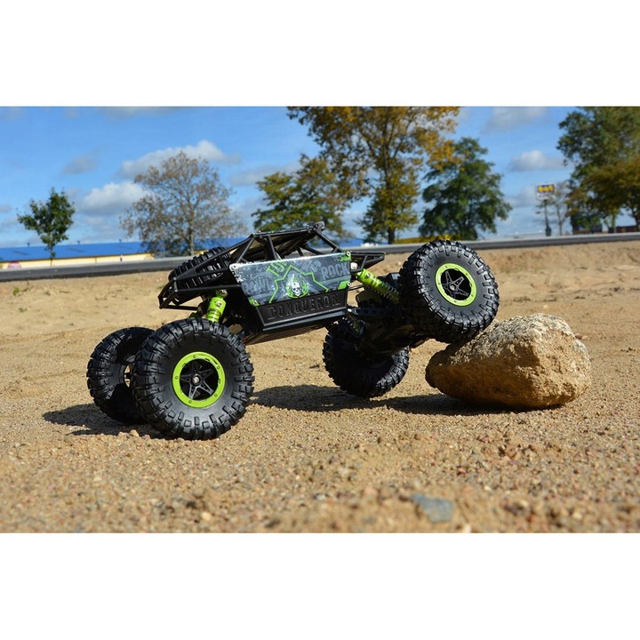 Masinuta RC Rock Crawler Handloteka, 4x4, 2 motoare, impermeabila, set complet