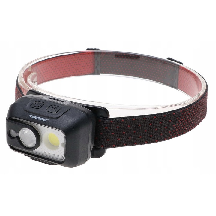 LED челник със сензор за движение, 3W COB и 5W CREE, 1800mAh батерия, комплект с USB кабел