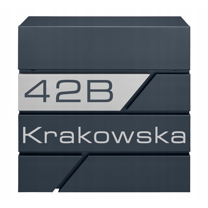 Cutie postala personalizata, M-TEC, antracit, 37x37x10,5cm, design modern