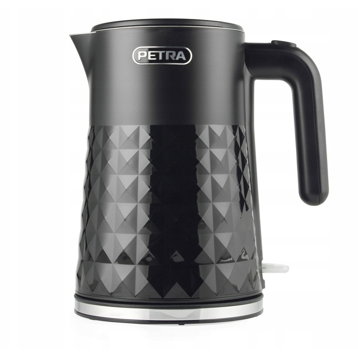 Fierbator electric Petra 2200 W, 1,5 L, cu oprire automata, negru, dimensiuni 23,1x16,5x25,2 cm