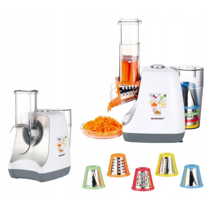 Електрически нож Silvercrest 150 W, бяло-сребърен, комплект от 5 аксесоара, дължина на кабела 100 см