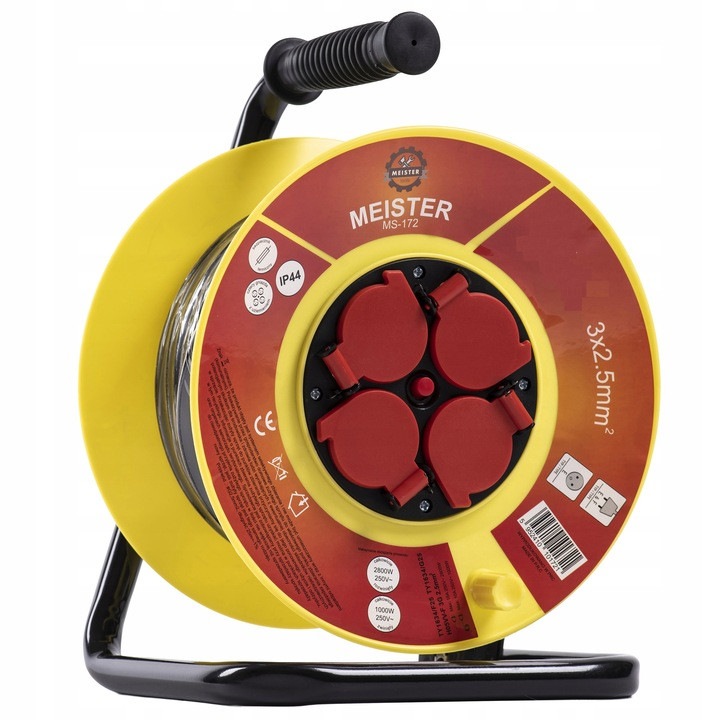 Hosszabbító KRAFT&DELE 50m 3x2.5mm, vízálló, kültéri