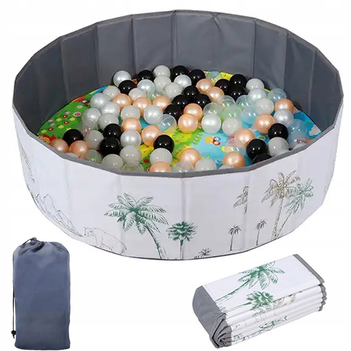 Set bazin uscat cu 100 bile, Matadi, 100x30cm, multicolor