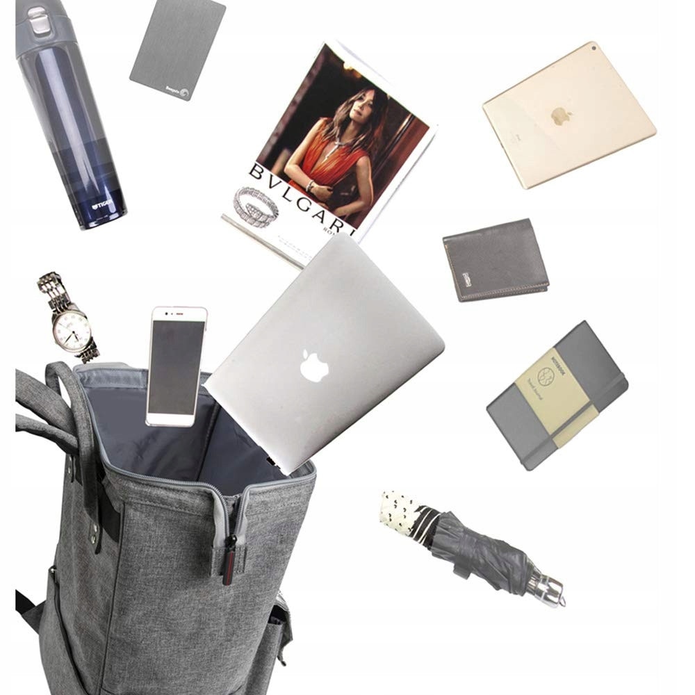 Rucsac laptop 15,6", cu compartiment pentru laptop, anti-incarcare, negru, unisex