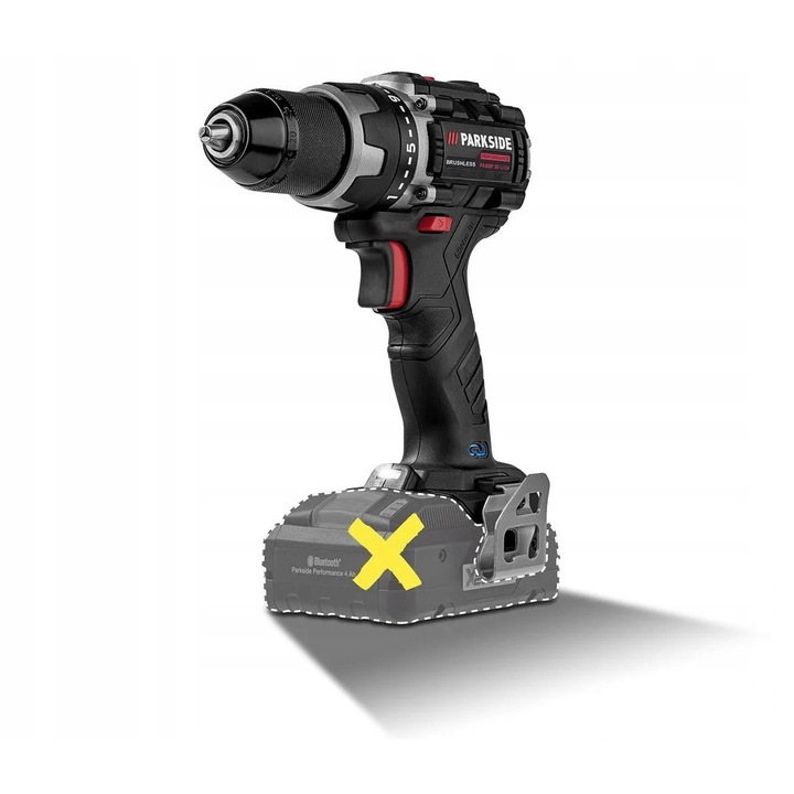 Aparat de gaurit si insurubat Parkside, model PABSP 20-Li C4, 60 Nm, 19x19,5x7,6 cm, fara acumulator si incarcator
