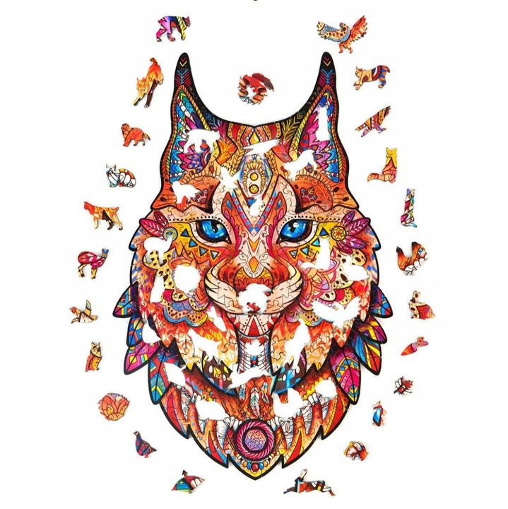 Fából készült kirakó felnőtteknek, PAN I PANI GADZET, állatok és növények, többszínű, 29x42 cm