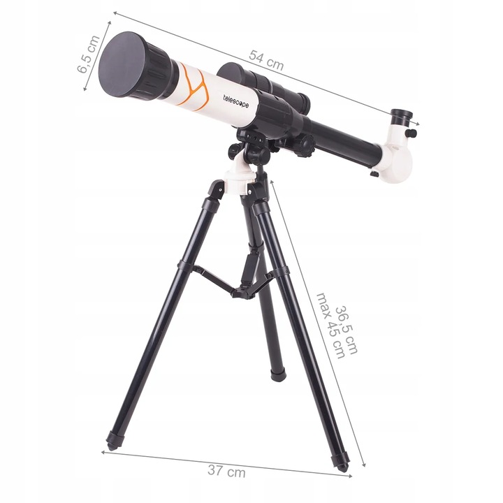 Telescop astronomic TRIFOX, set cu 3 oculare, 20x-40x, pentru copii, compact, educativ