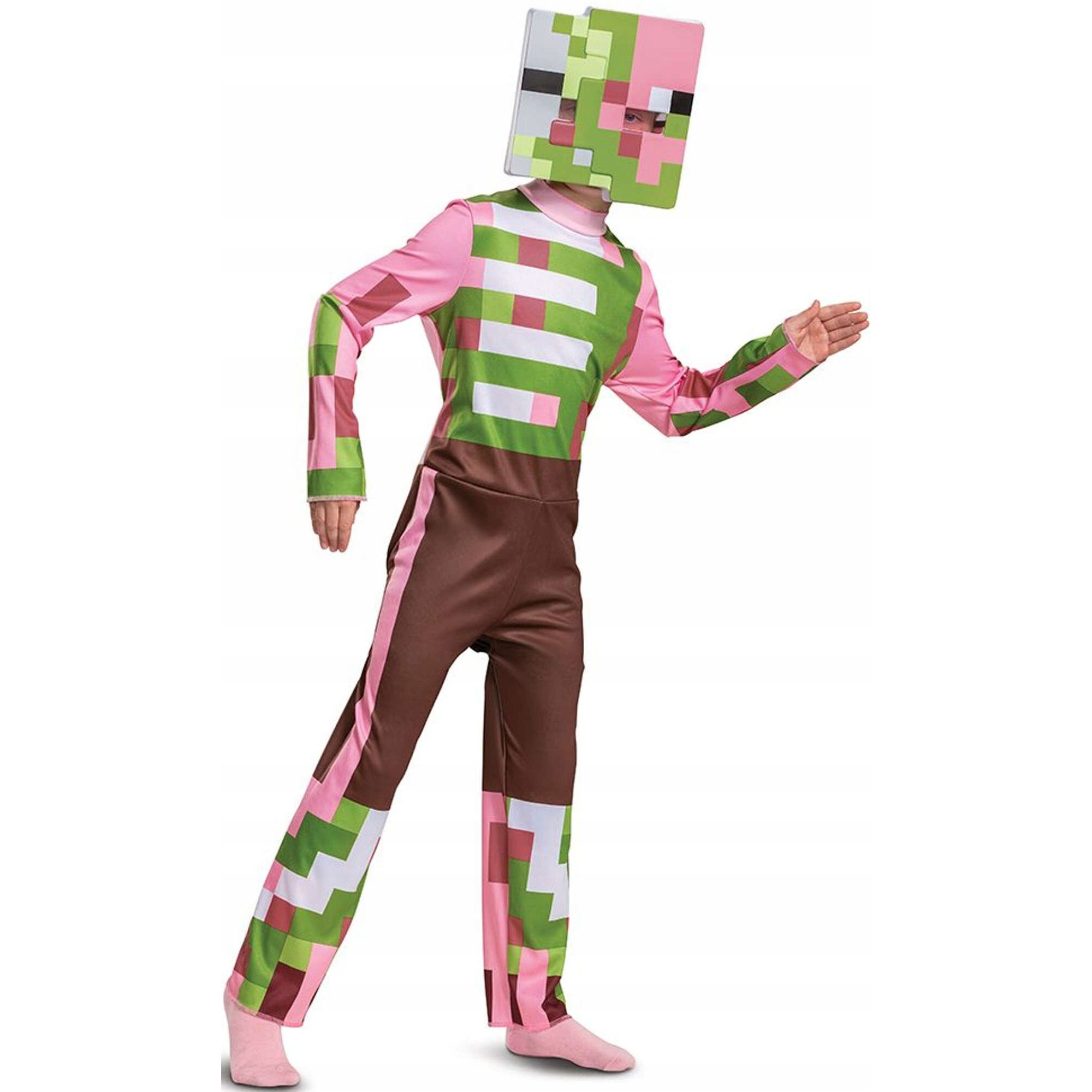 Costum copii Zombie Pigman Minecraft, 109-126 cm, Disguise, set cu ...