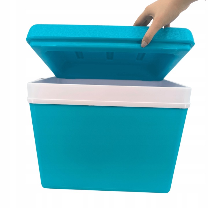 Lada de camping KAMAI EDA 35L, albastra, cu maner alb, pentru racitoare