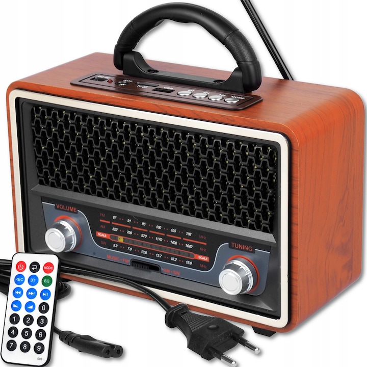 Преносимо радио RETRO LTC, Bluetooth, USB, 14x23x9,5см