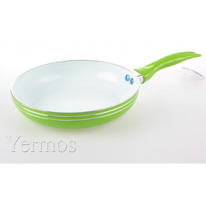 Tigaie Wok adanca, cu capac, 30cm, antiaderent, Plaster Miodu