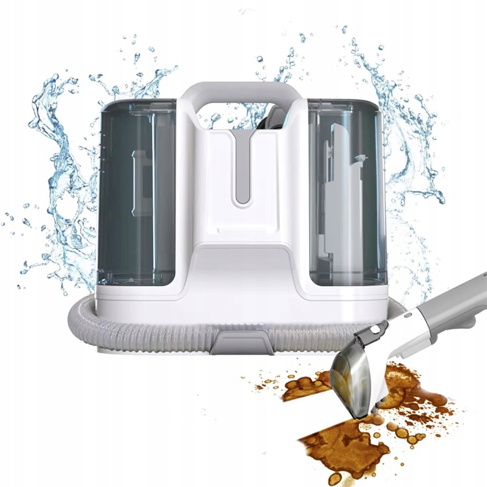 Aspirator profesional pentru curățare, 400W, 1.8L, 6 capete, covoare și tapițerie, Alb