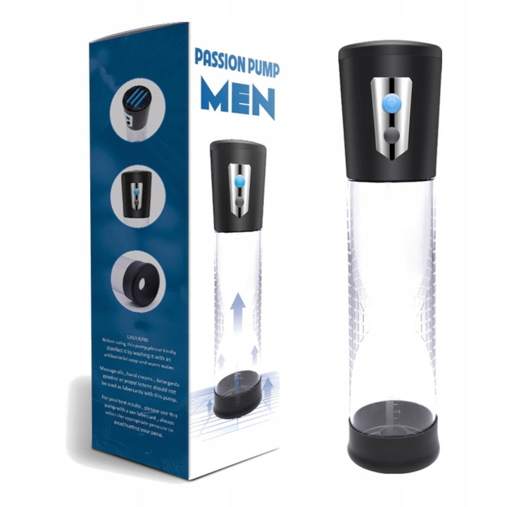 Автоматична секс помпа Lelex, прозрачна, 3 режима на употреба, ABS, 20x6см