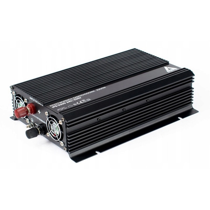 Invertoare auto AZO IPS-3200, 3200W, 2x230VAC, USB, 22/30VDC, 325x208x77mm