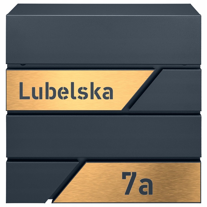 Cutie postala M-TEC Modern, antracit, cu spatiu pentru ziare, dimensiuni 37x37x10,5cm, set complet de montaj