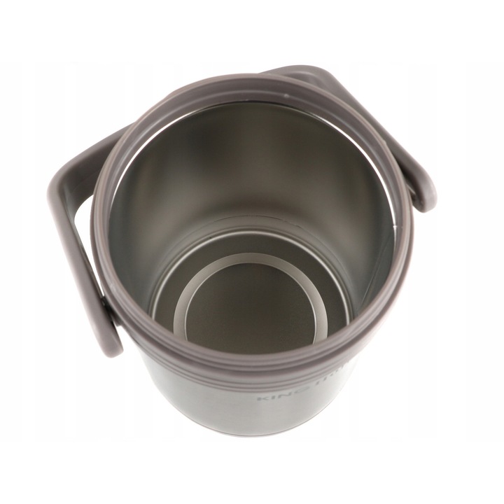 Termos obiadowy 1,5L cu 3 pojemniki, inox, rezistent la socuri, dimensiuni 23x12,5cm