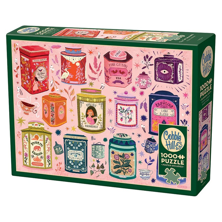 Cobble Hill 1000 db-os puzzle - Tea Tin Treasures (40334)