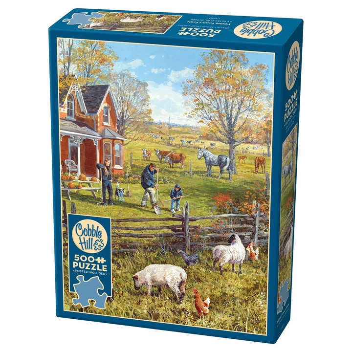 Cobble Hill 500 db-os puzzle - Young Family Farm (45117)