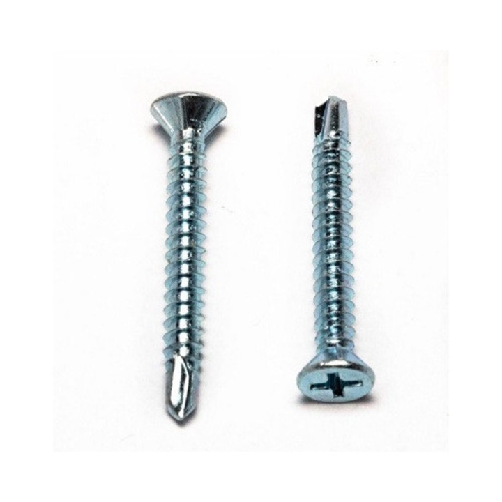 SET 100 BUC Surub autoforant 5.5*38 DIN 7504P, cap inecat, zincat, varf pentru metal