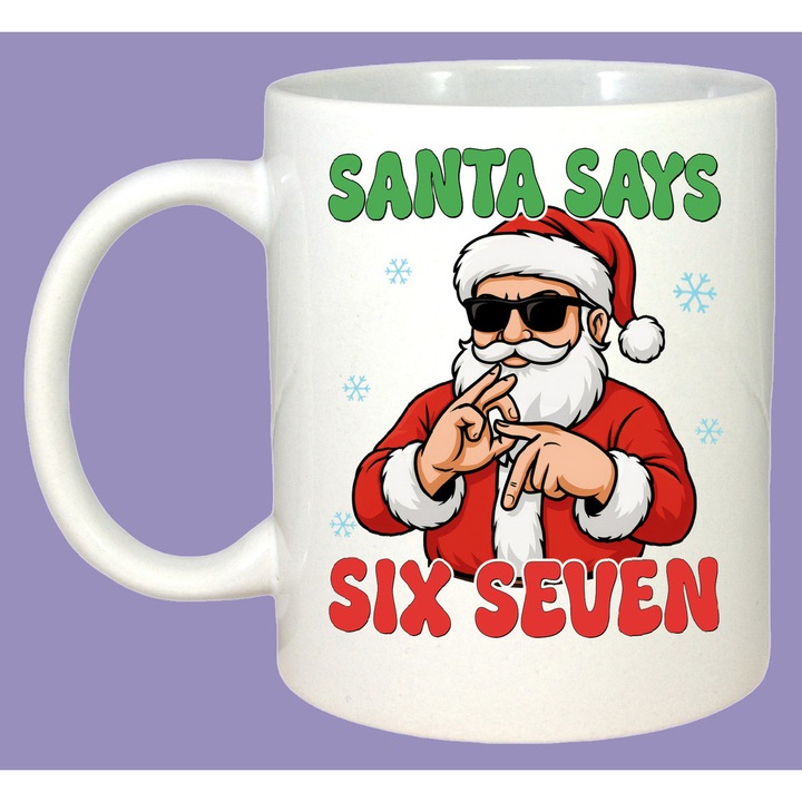 Cana SIX SEVEN 67 Inimi Roz Dragoste, Sarbatori, Cadou, 100% Ceramica, Cri-Flo, Culoare Alb, 330 ml